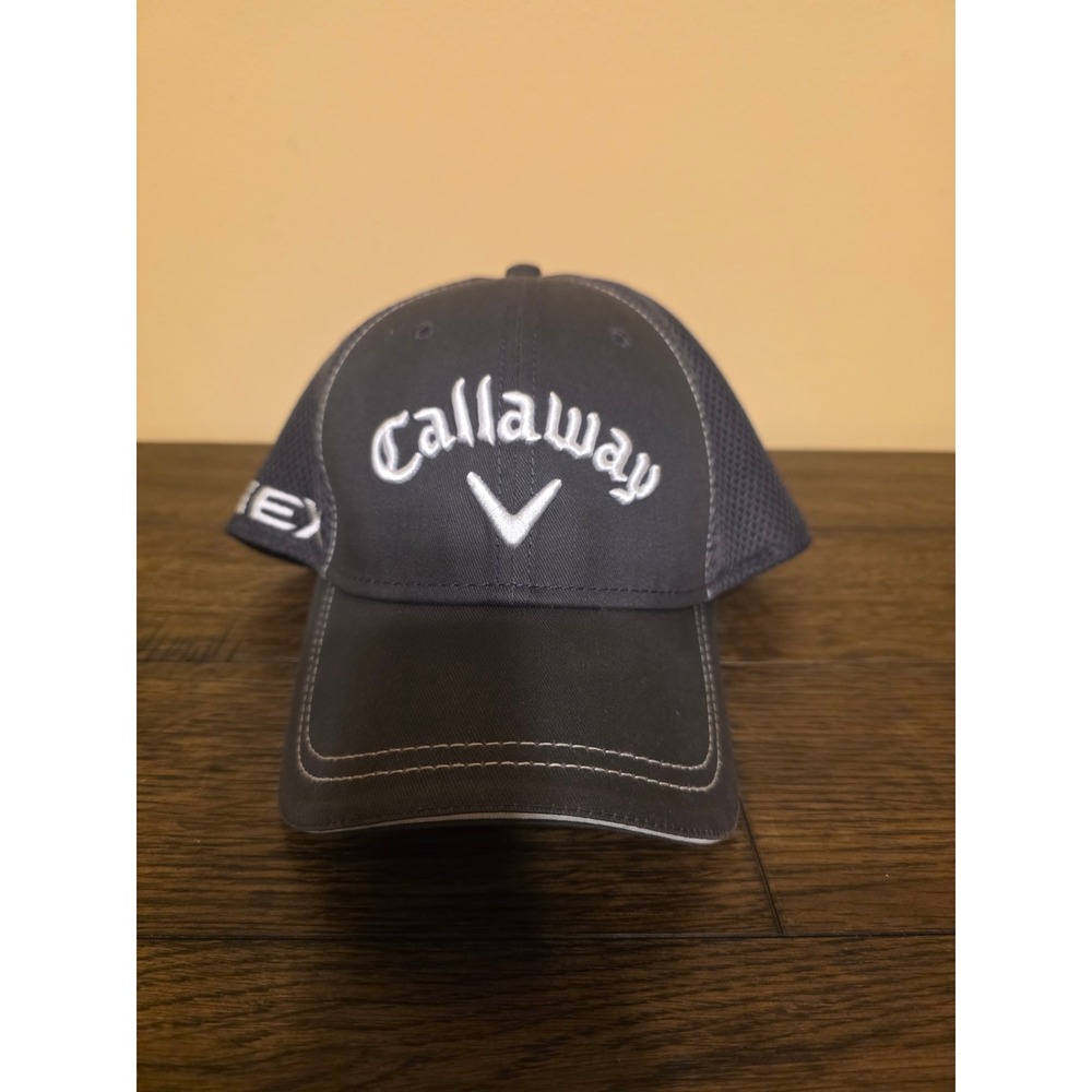 Callaway Golf New Era 39THIRTY Stretch Fit Hat Gray Mesh Odyssey HEX Mens S/M